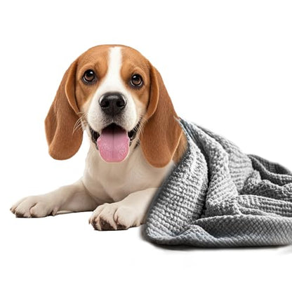 NVNAN Dog Towels Microfiber Quick Towel for Drying DogsSuper Absorbent Pet Grooming Towel Quick Drying Paw Towel Suitable for Small and Medium Dogs Cats Pets Shower & Bath (Grey 40 * 24 inch)